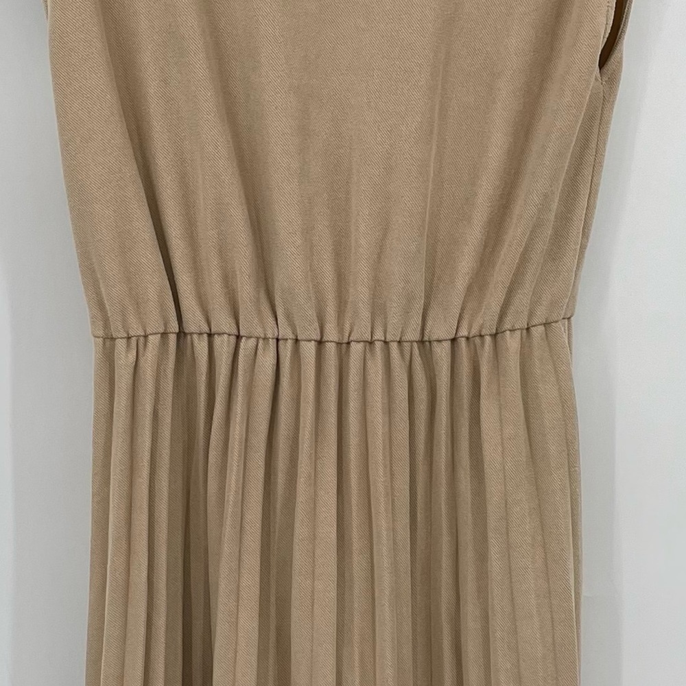 NEW! Zara Suede Pleated Dress - Picture 5 of 11